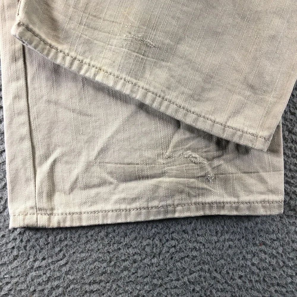 Vintage True Religion Jeans Mens 42x32 Tan Y2K Straight Skull Patch Made In USA